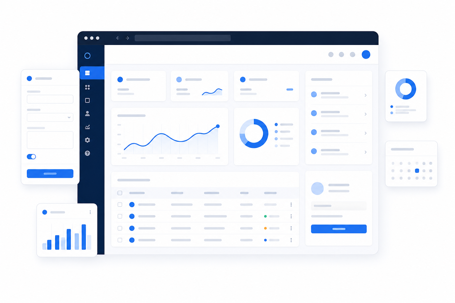 Webシステム・SaaS開発のUIイメージ